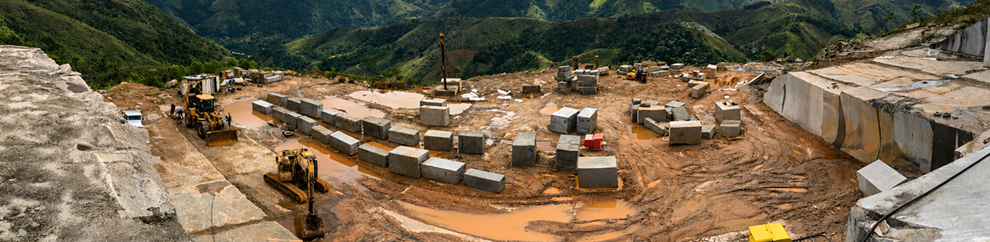 Granite quarry panorama